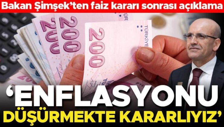 Bakan Şimşek: Enflasyonu düşürmekte kararlıyız