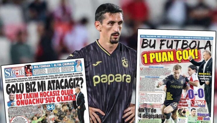 Mahallî basından Trabzonspor’a sert eleştiri! “Bu futbola 1 puan çok…”