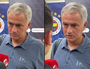 Jose Mourinho, Galatasaray maçı sonrası soru sormaya çalışan muhabire sinirlendi! ‘Şaka mı yapıyorsun?’
