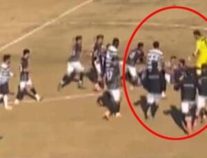 Futbol alanı savaş alanına döndü, 14 kırmızı kart çıktı
