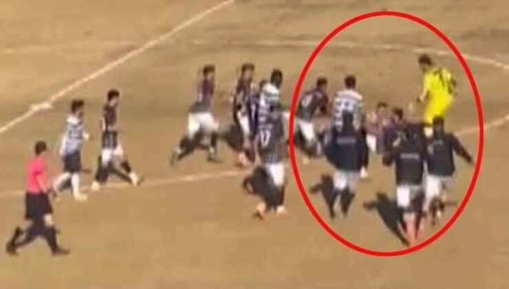 Futbol alanı savaş alanına döndü, 14 kırmızı kart çıktı